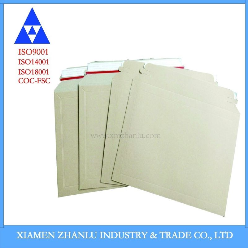 Bboard Envelope Book Mailer Brown Kraft Board для рынка белой облицованной карточки